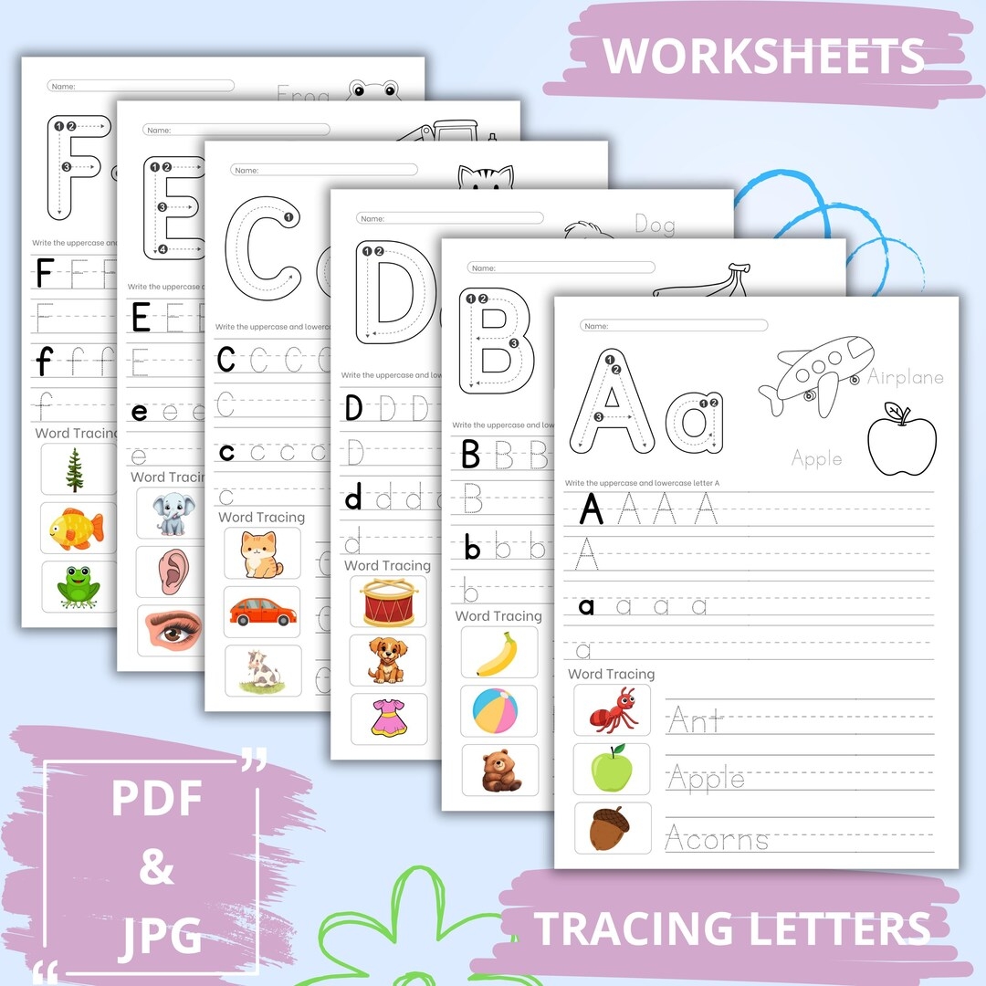 Alphabet Worksheets Preschool Tracing Worksheets 26 Printable 