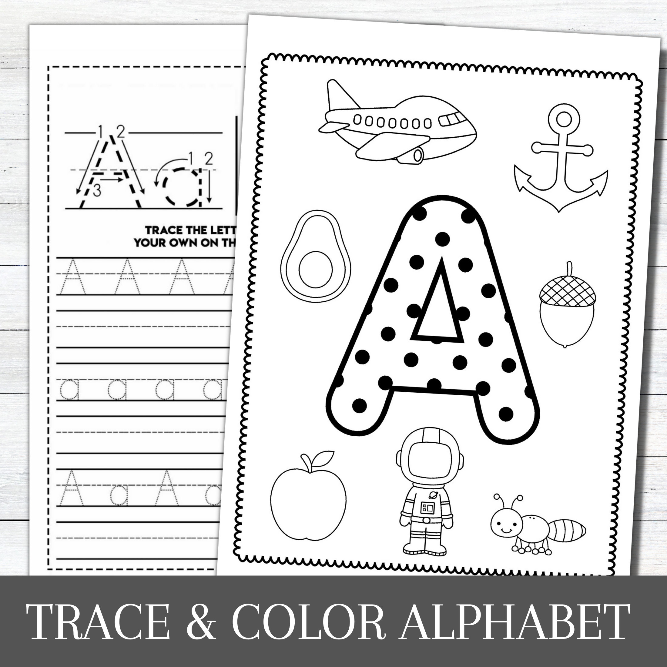 Alphabet Worksheets Printable Tracing Coloring Homeschool 