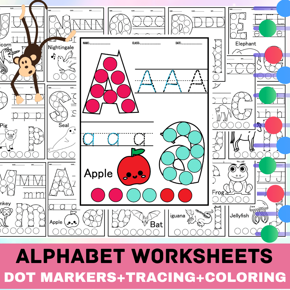 Alphabet Worksheets Tracing U0026 Coloring Pencil Control Handwriting Made By Teachers