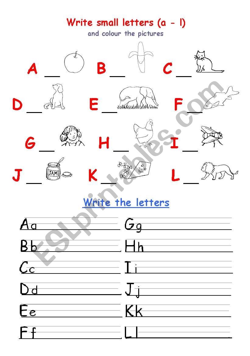 Alphabet Writing ESL Worksheet By Larisa 