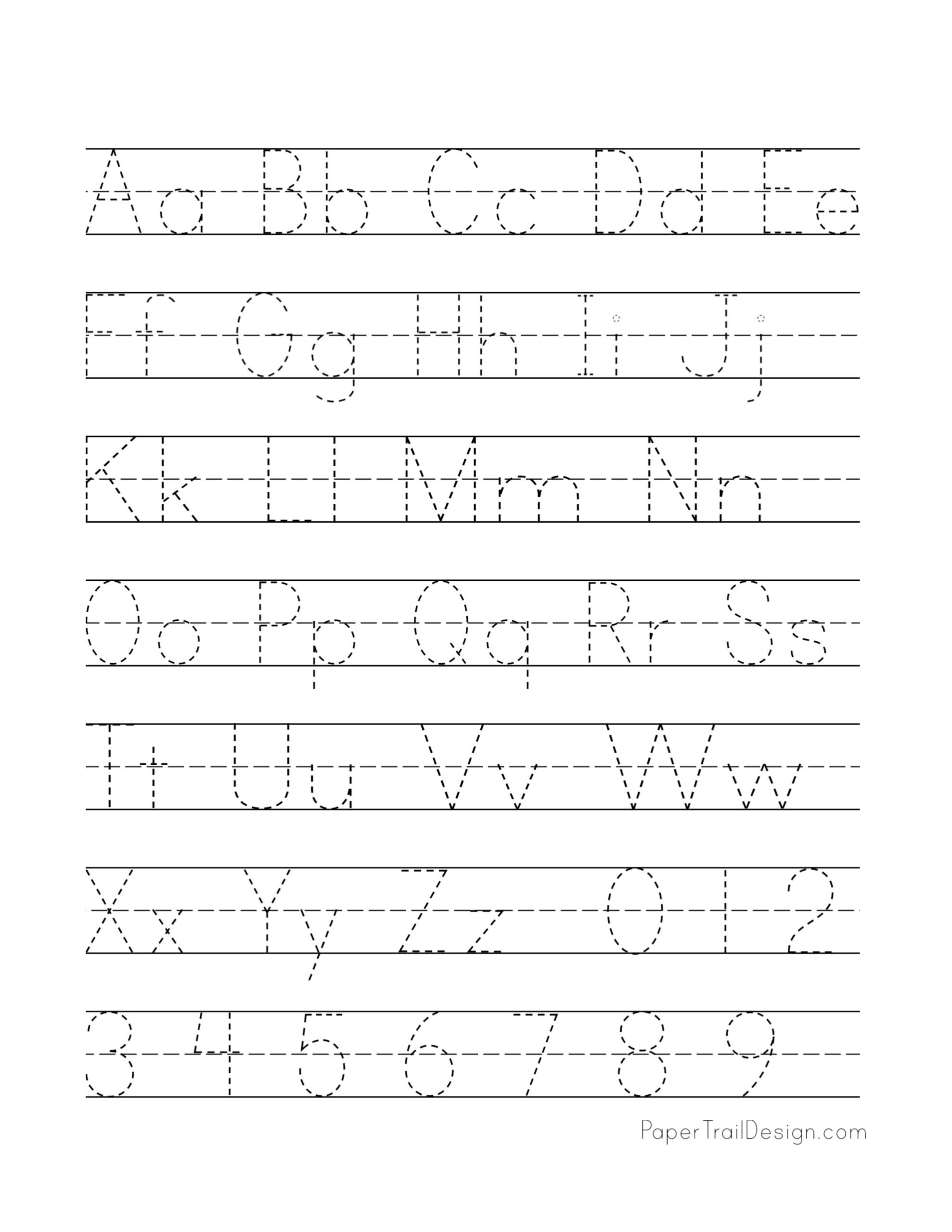 Alphabet Writing Printables Handwriting Worksheets ABC Etsy 