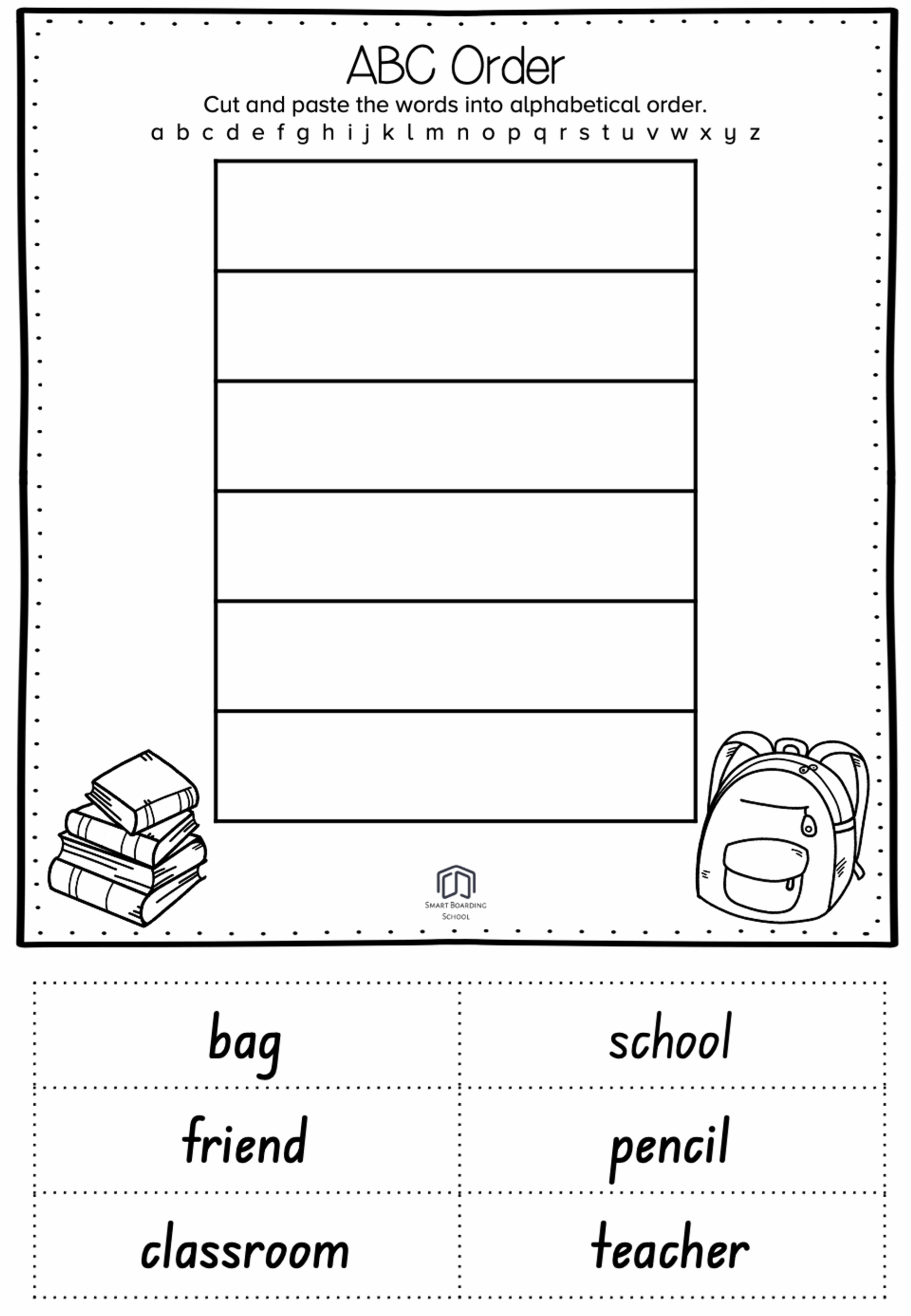Alphabetical Order Worksheet