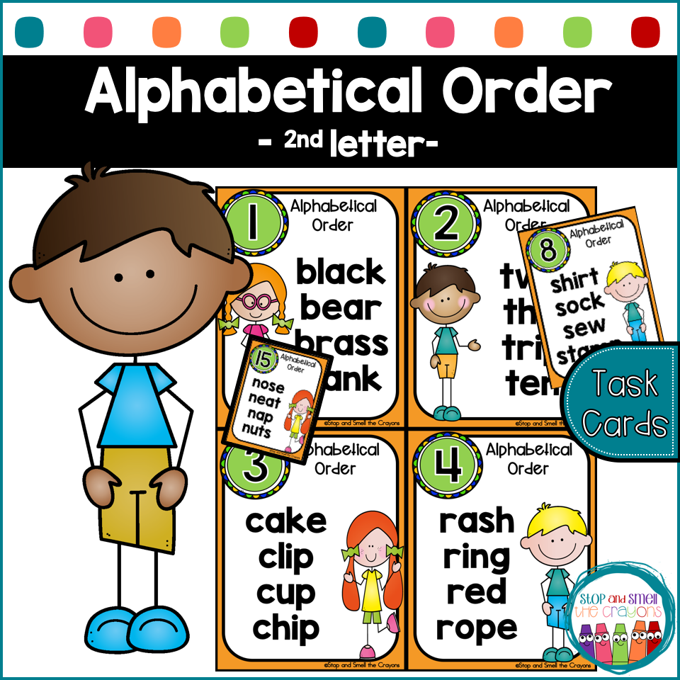 Alphabetize Task Cards Set Two To The Second Letter