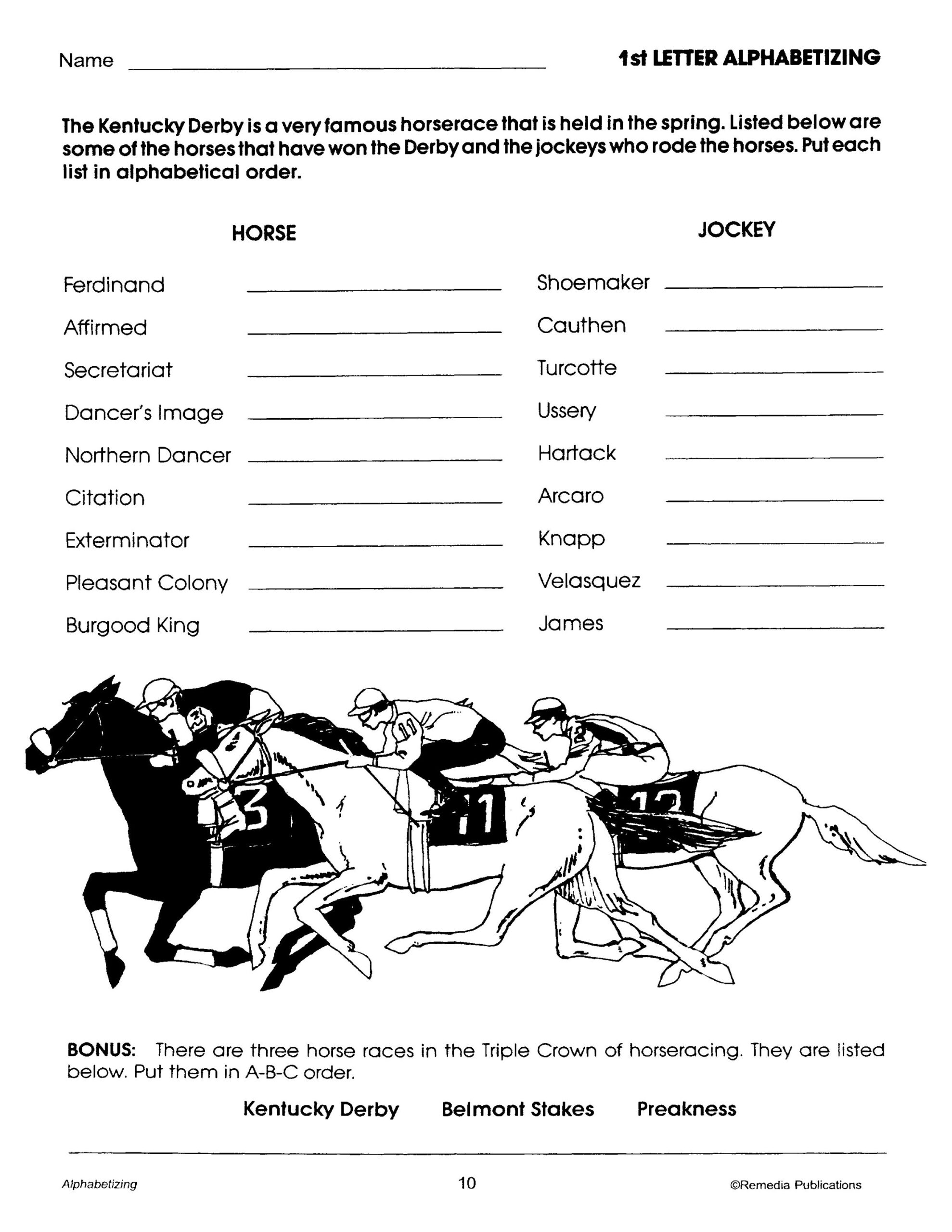 Alphabetizing Worksheets For Adults