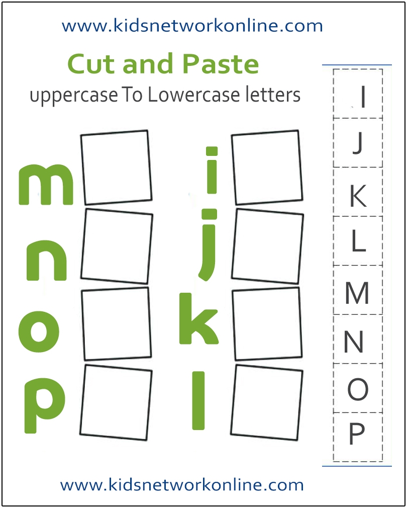 Cut And Paste Alphabet Matching Worksheets