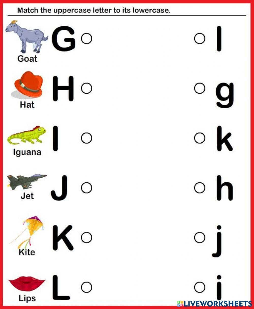 Alphabets Matching Interactive Worksheet Live Worksheets Worksheets Library
