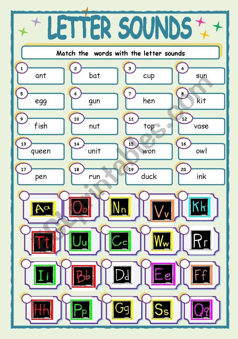 ALPHABETS U0026 WORDS ESL Worksheet By Jhansi