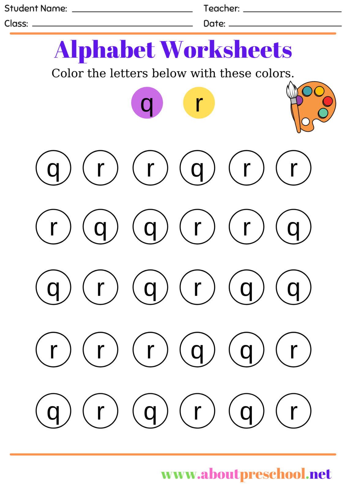 Alphabets Worksheets 9 About Preschool