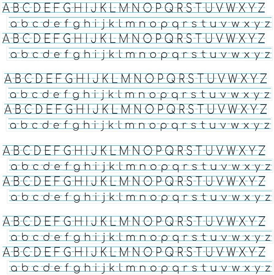 Amazon StikArt Removable Stickers Alphabet Letters With Lines Desk Strips 16 Pack Office Products