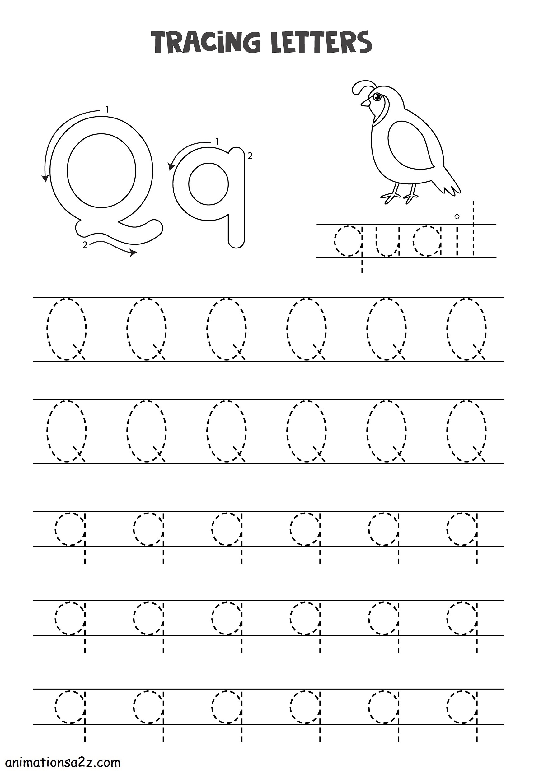 A To Z Alphabet Tracing Worksheets