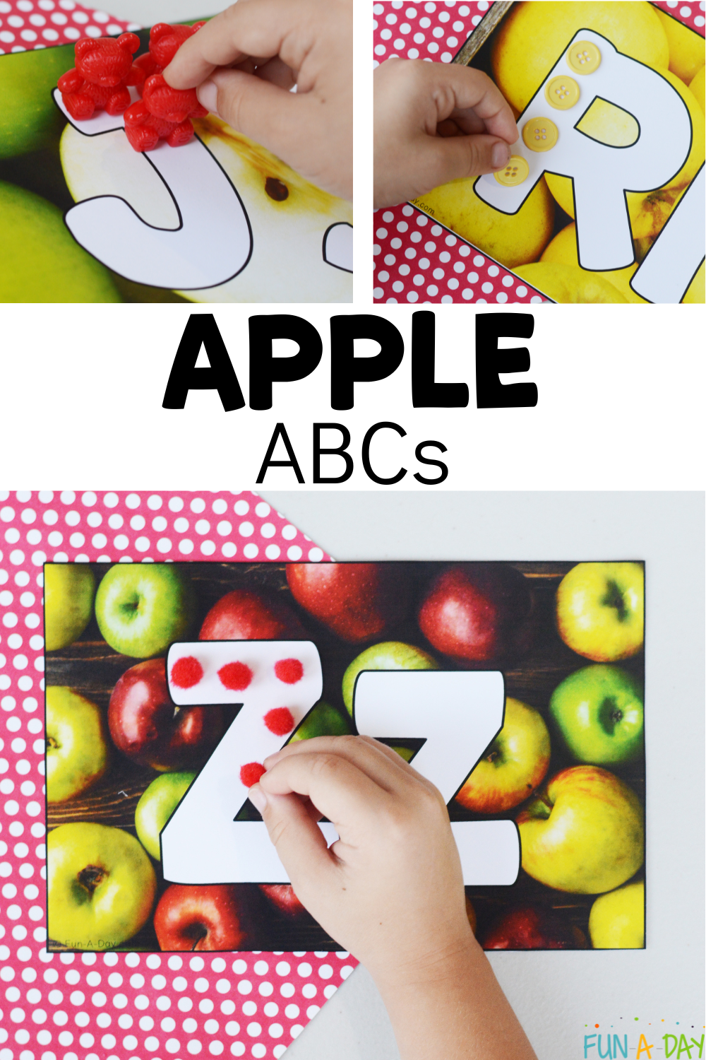 Apple ABCs Free Printable Fine Motor Cards Fun A Day 