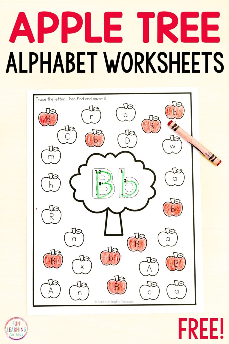 Apple Find The Letter Worksheets