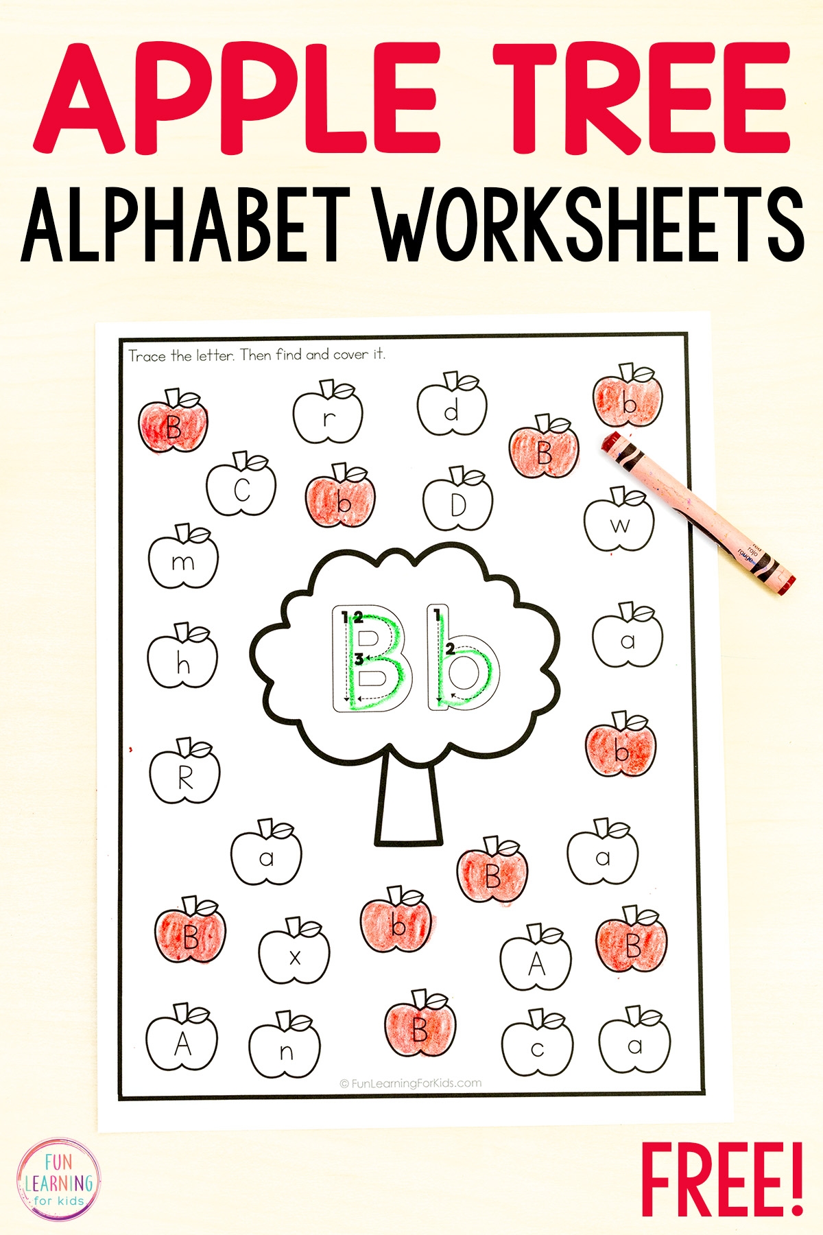 Apple Find The Letter Worksheets