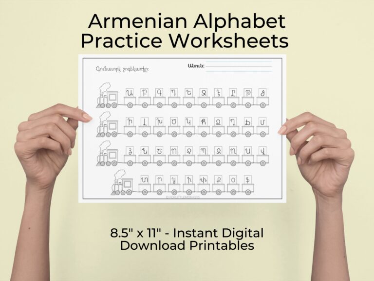 Armenian Alphabet Printables Learn Armenian Armenian Kids