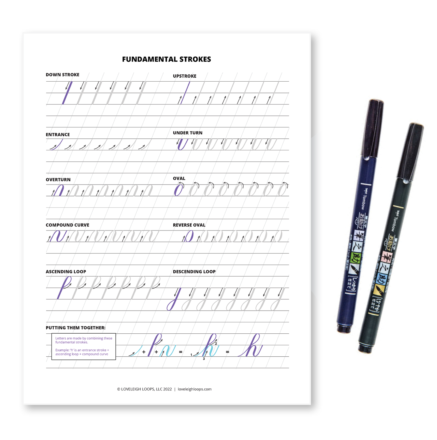 Basic Strokes Worksheet Loveleigh Loops
