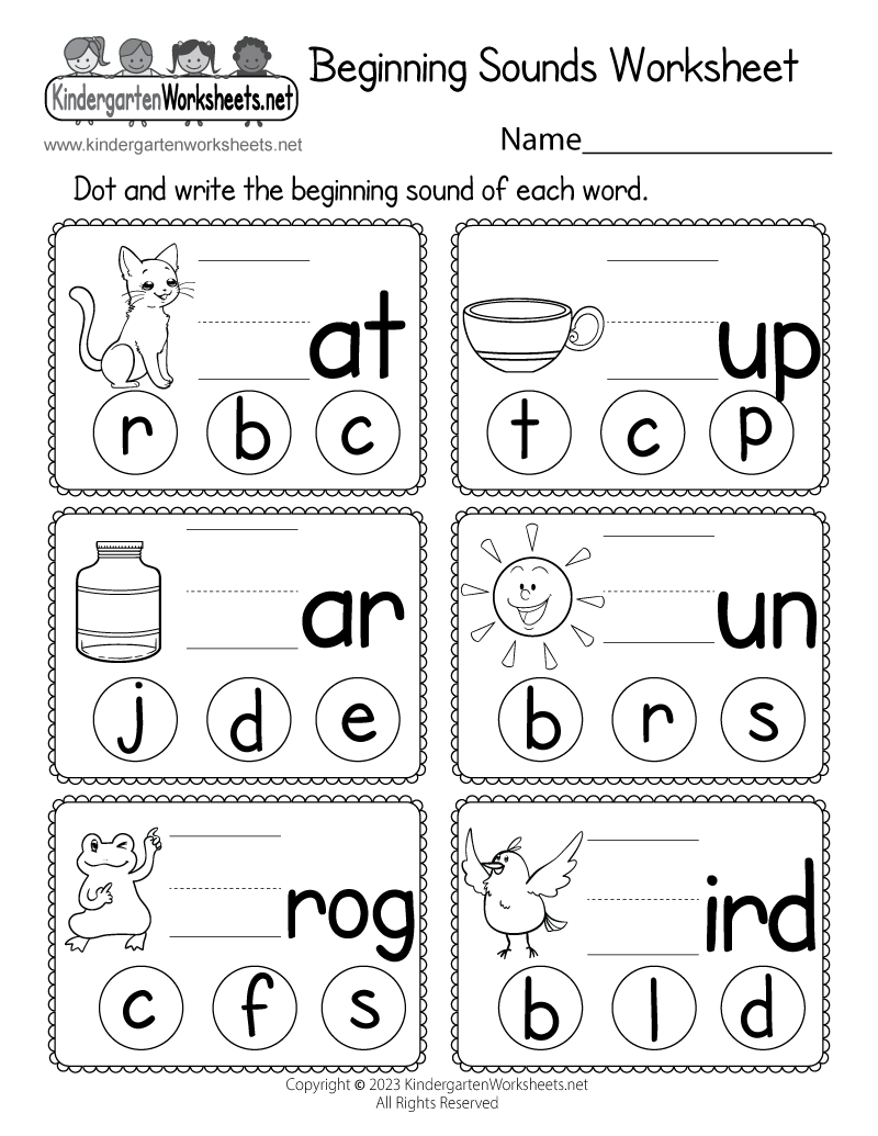 Beginning Alphabet Worksheets