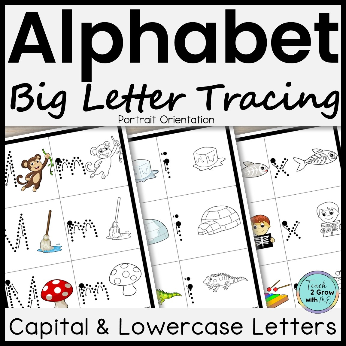 BIG Letter Tracing MIXED Capital And Lowercase Letters For 