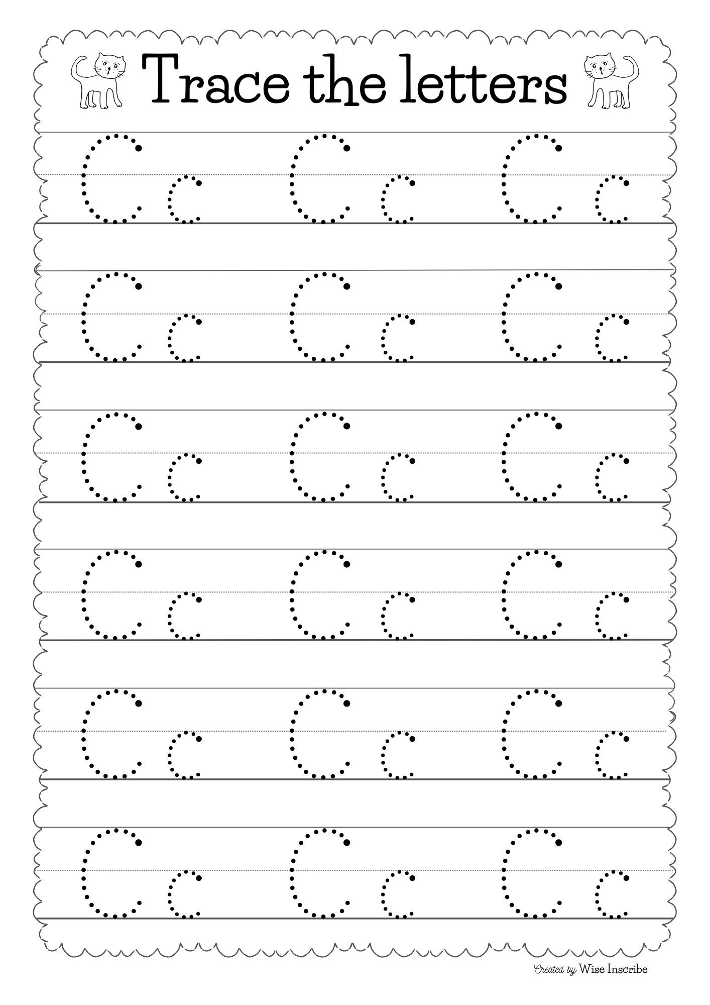 Buy 26 Trace The Alphabet Worksheets Printable Letters Tracing Nursery EYFS Preschool Resources ABC Practice Sheets At Home Printable Online In India Etsy