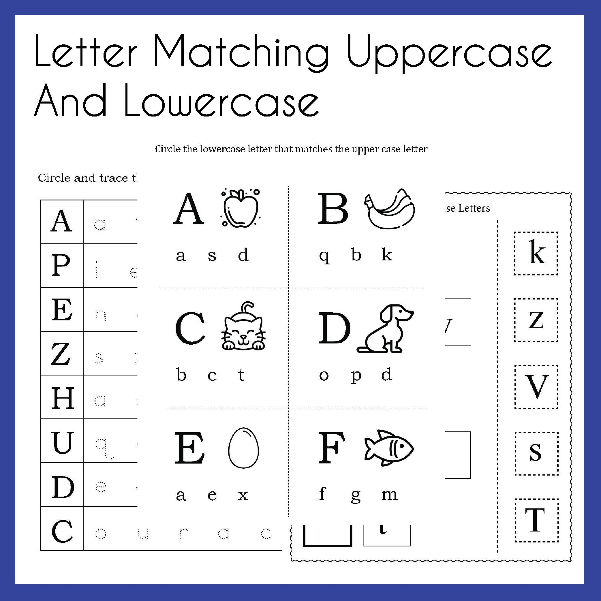 Alphabet Lowercase And Uppercase Worksheet