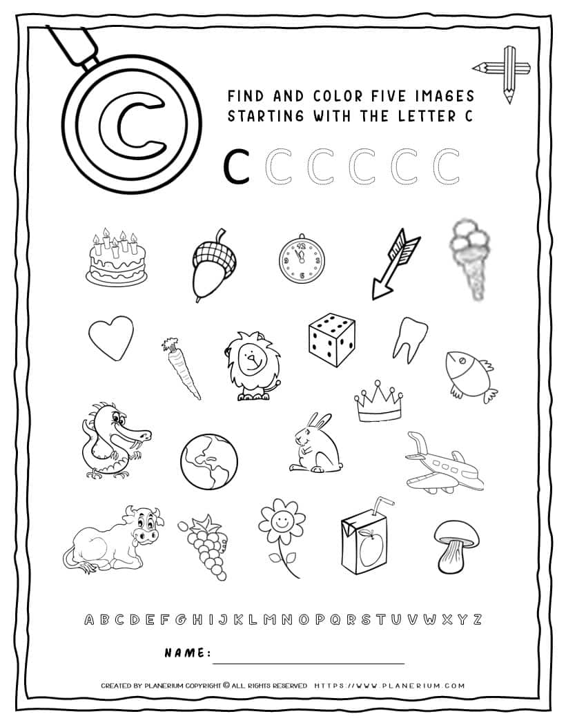 Alphabet C Worksheet