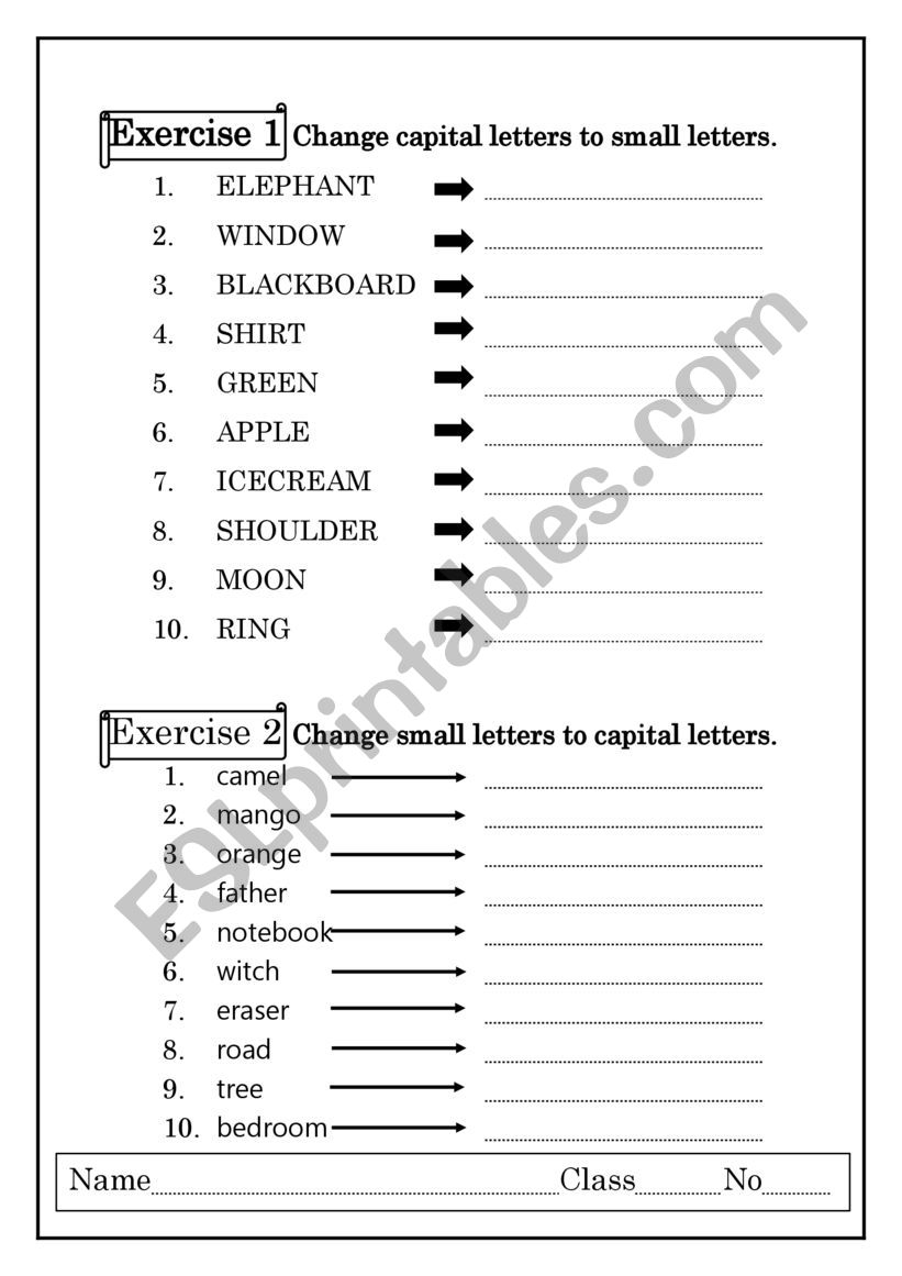 Alphabet Capital And Small Worksheet