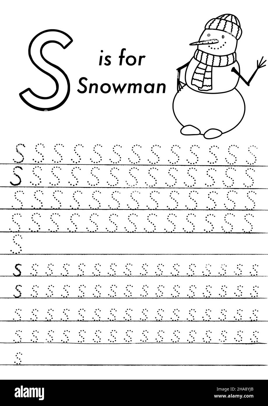 Christmas And New Year Preschool ABC Tracing Worksheet Simple Educational Printable Game With Colouring Images And Letters Kids Learn Pages Stock Vector Image U0026 Art Alamy