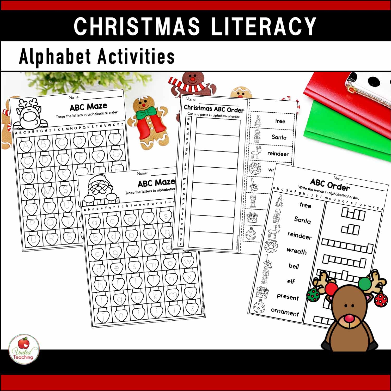 Christmas Literacy Activities 1st Grade Packet United Teaching