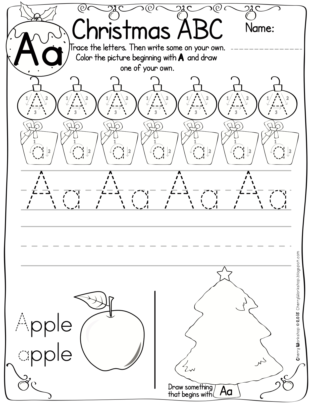 Christmas Alphabet Worksheets