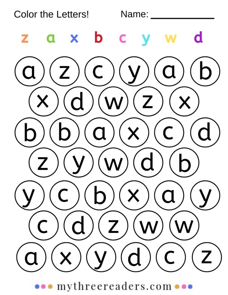Color The Letter Printable Pages Worksheets Library