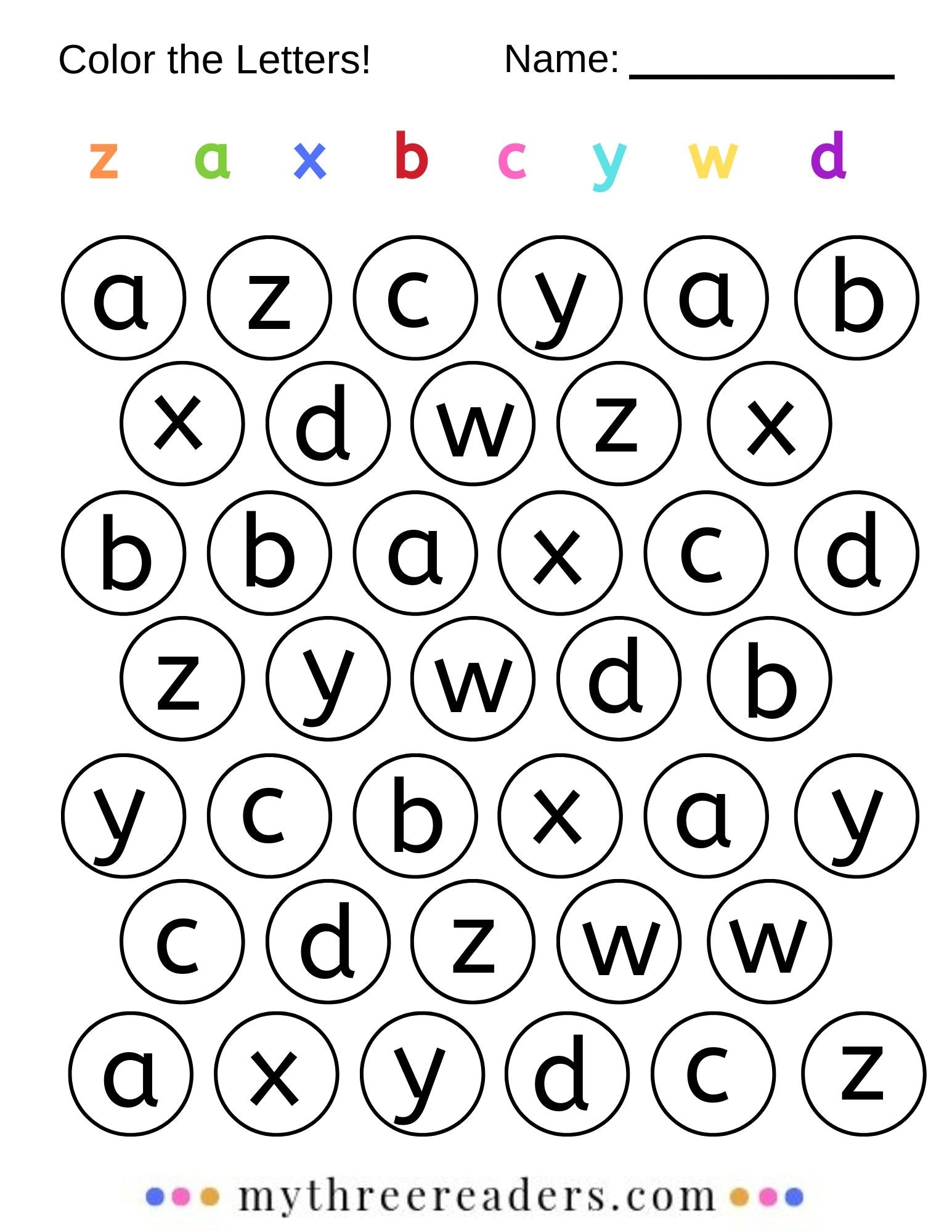 Color The Letter Printable Pages Worksheets Library