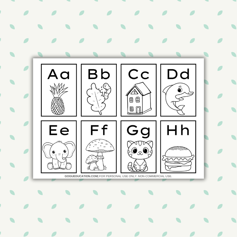 Coloring Italian Alphabet Gogu Education