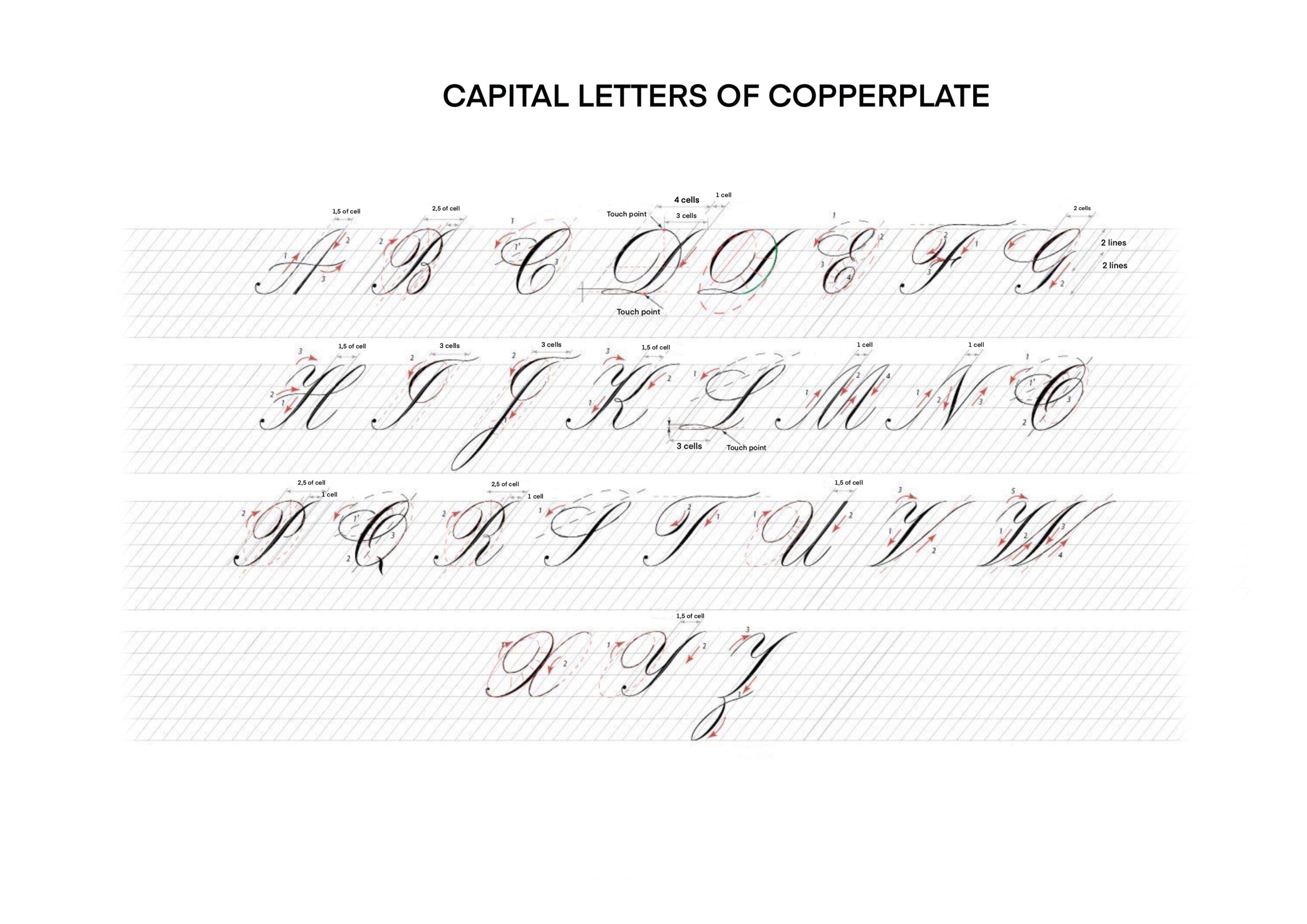 Copperplate Flourishing Worksheets Tutorial Champro