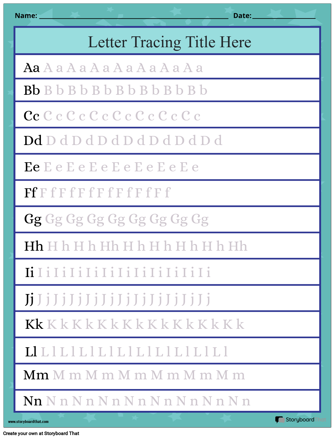 Create Custom Letter Tracing Worksheets Free And Printable