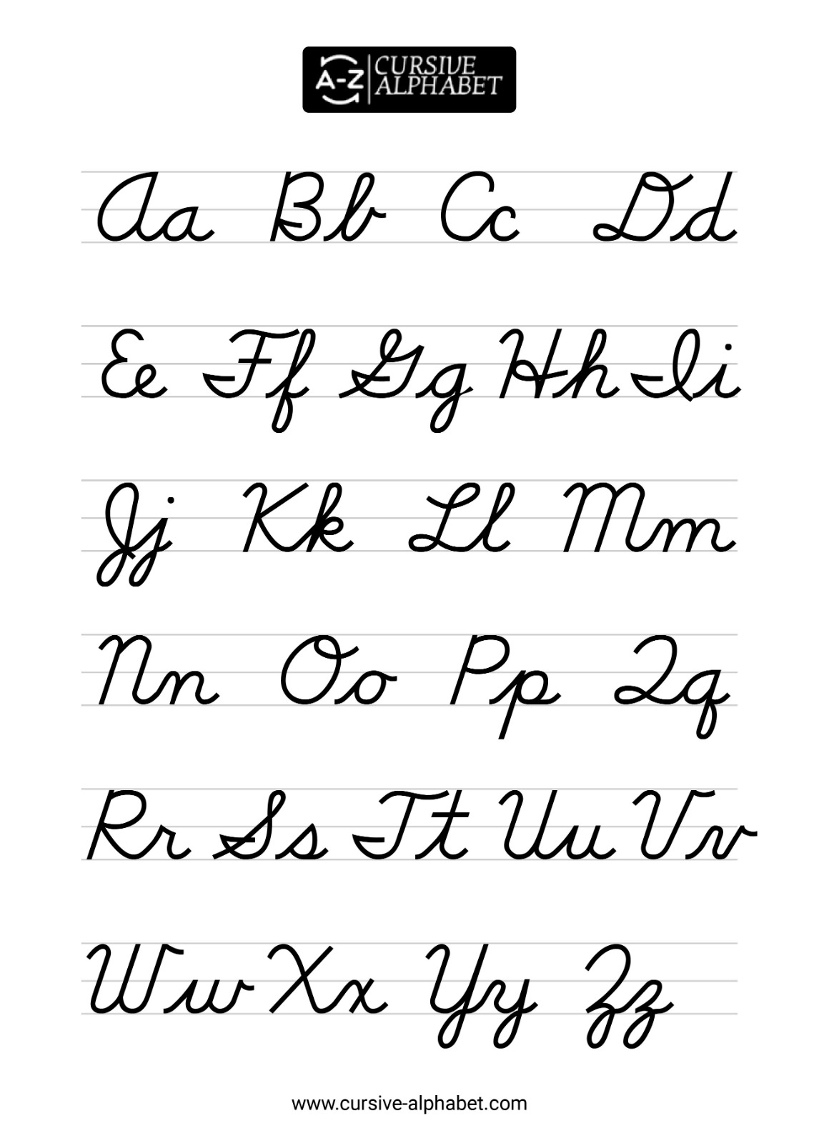 Worksheet Cursive Alphabet