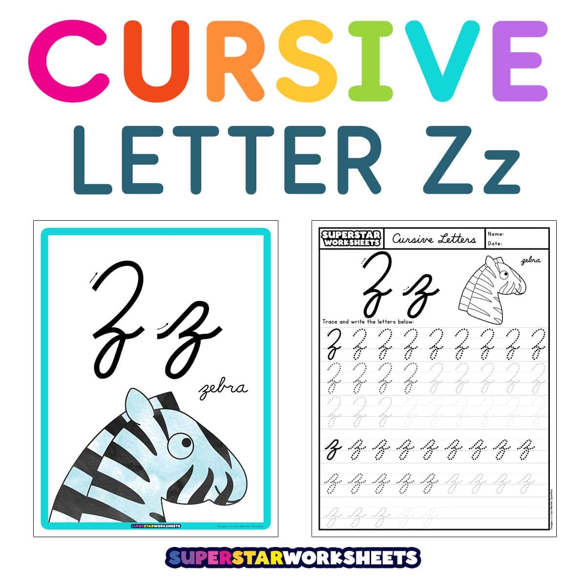 Uppercase Cursive Alphabet Worksheet