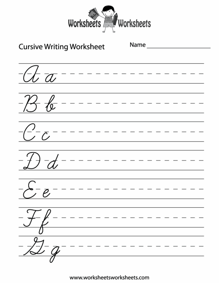 Cursive Letters A Z Free Printable Worksheets K12reader Worksheets Library