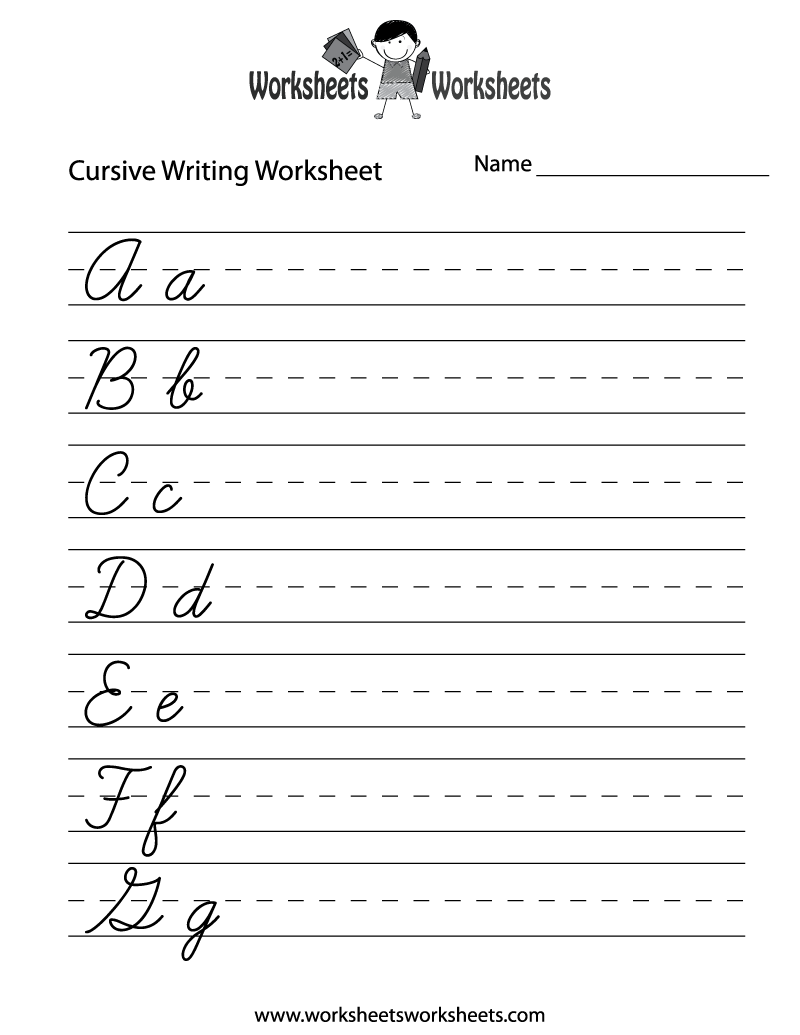 Cursive Letters A Z Free Printable Worksheets K12reader Worksheets Library