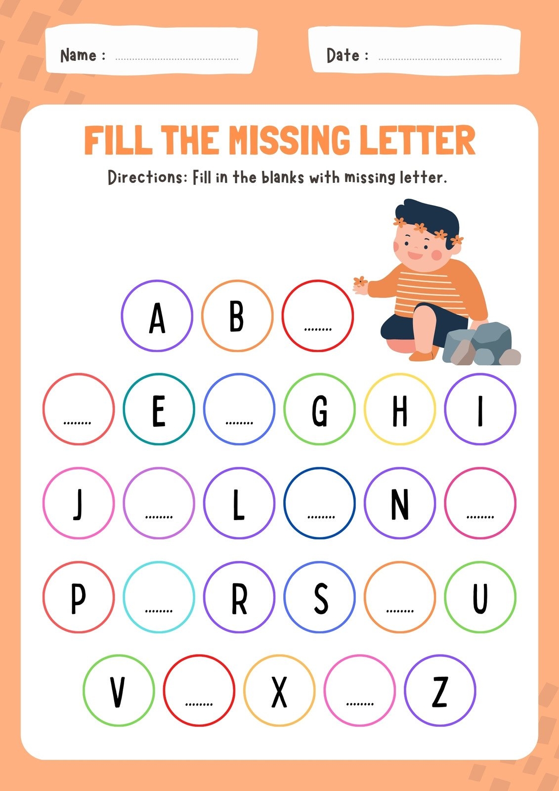 Alphabet Blank Worksheet