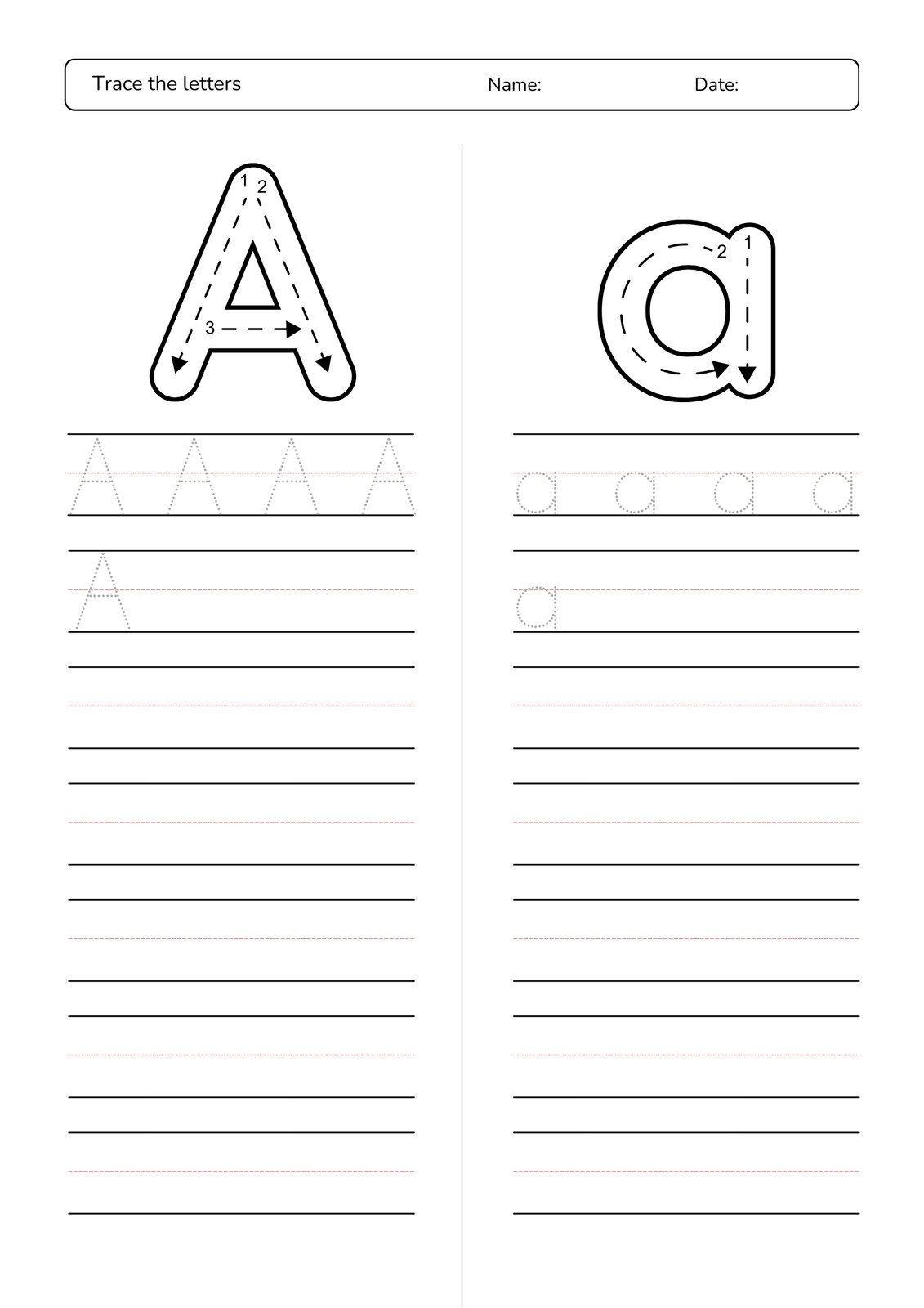 Skip Alphabet Worksheets