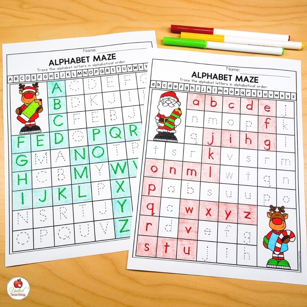 Christmas Words Alphabetical Order Worksheet