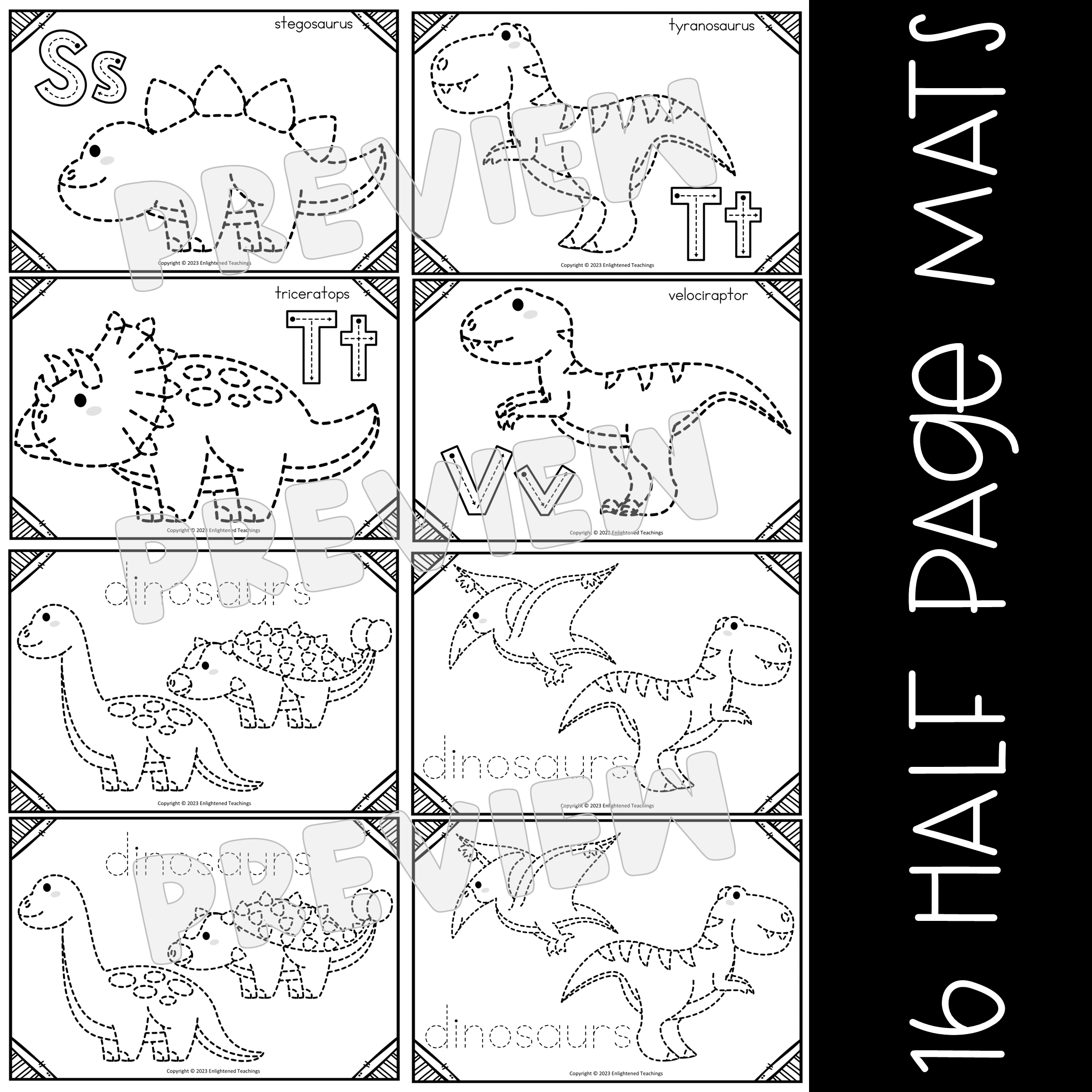 Dinosaurs Tracing Worksheets Fine Motor Activity Dinosaur Tracing U0026 Prewriting Made By Teachers