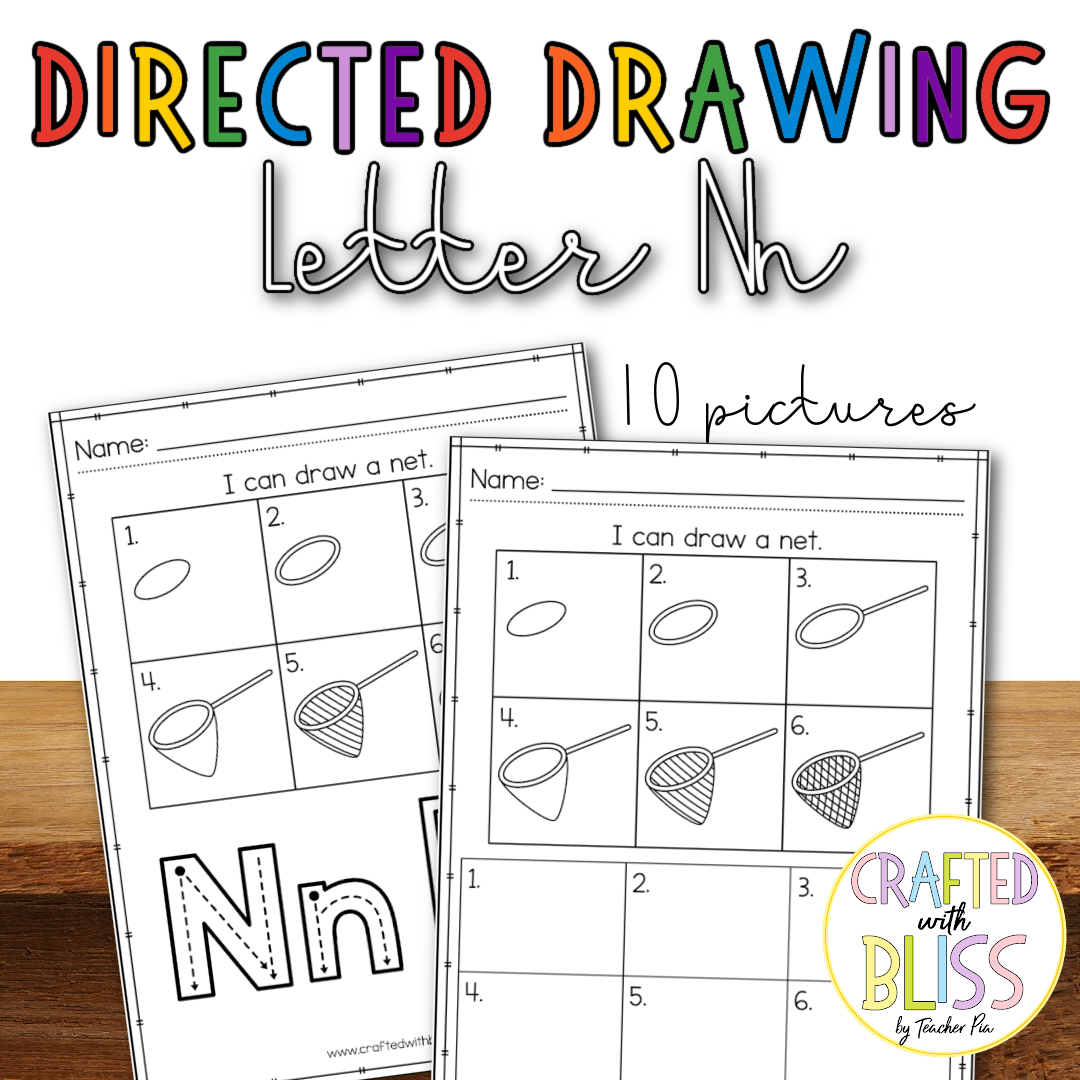 Directed Drawing Letter Nn Alphabet Worksheet Phonics Printable Made By Teachers