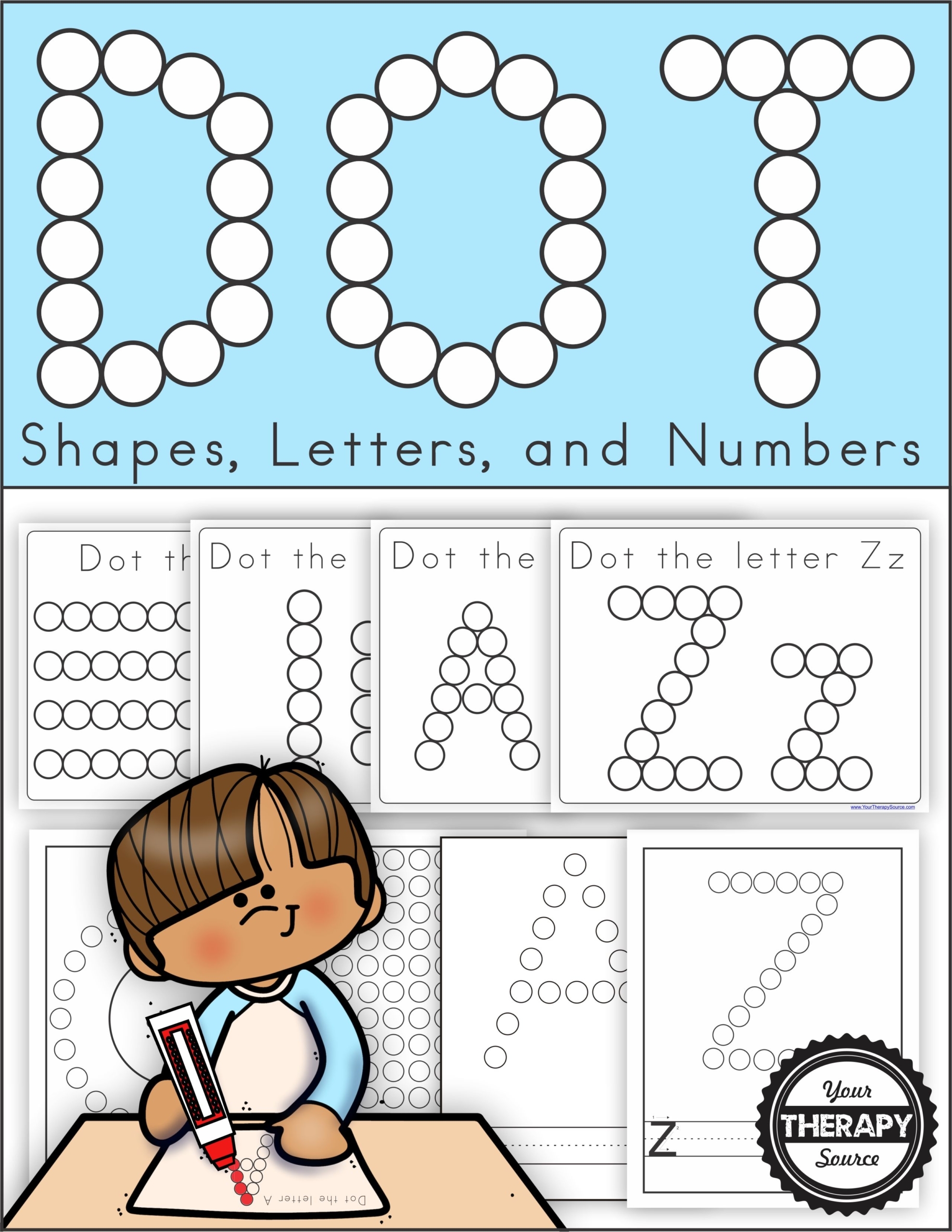 Do A Dot Printable Alphabet Numbers Lines And Shapes Your 