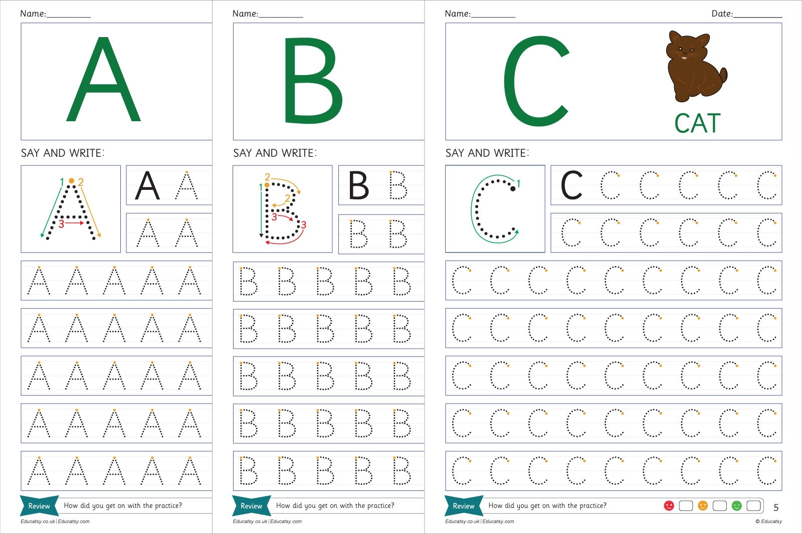 Dot Worksheets