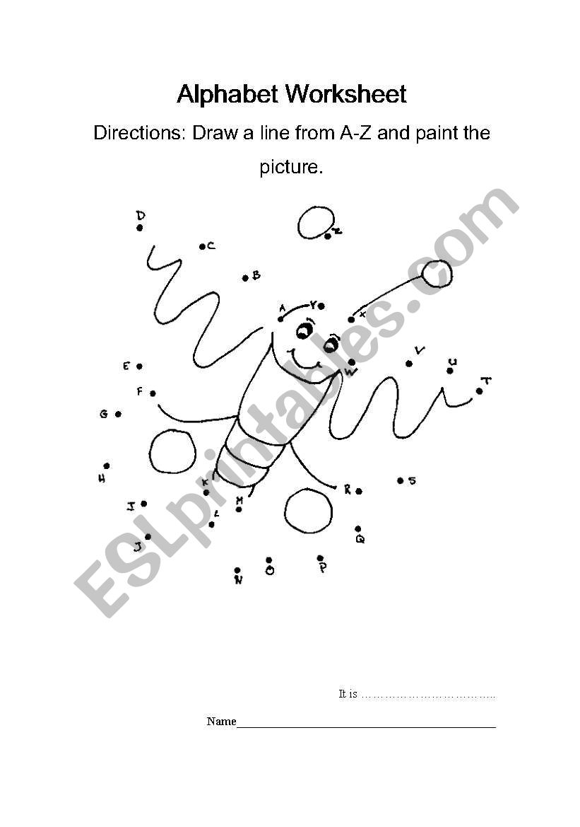 Draw Alphabet ESL Worksheet By Peeraya277