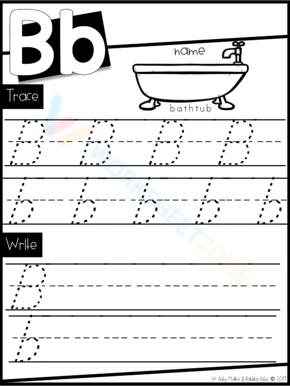 D'nealian Alphabet Tracing Worksheets