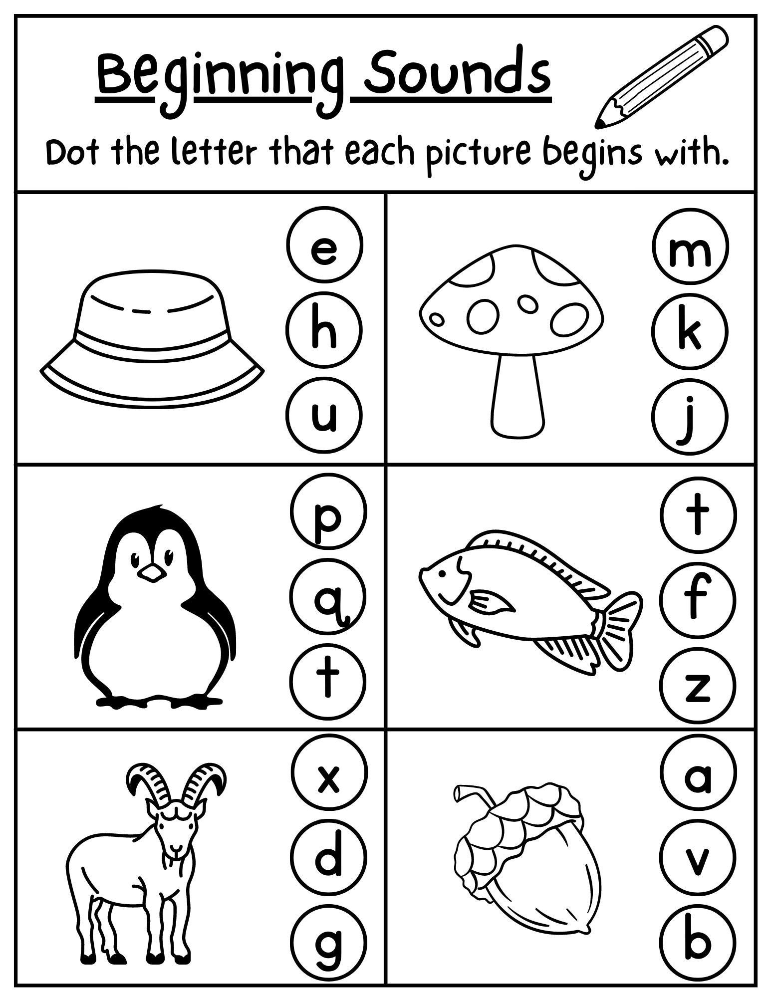 Engaging Beginning Letter Sounds Worksheets For Early Learners