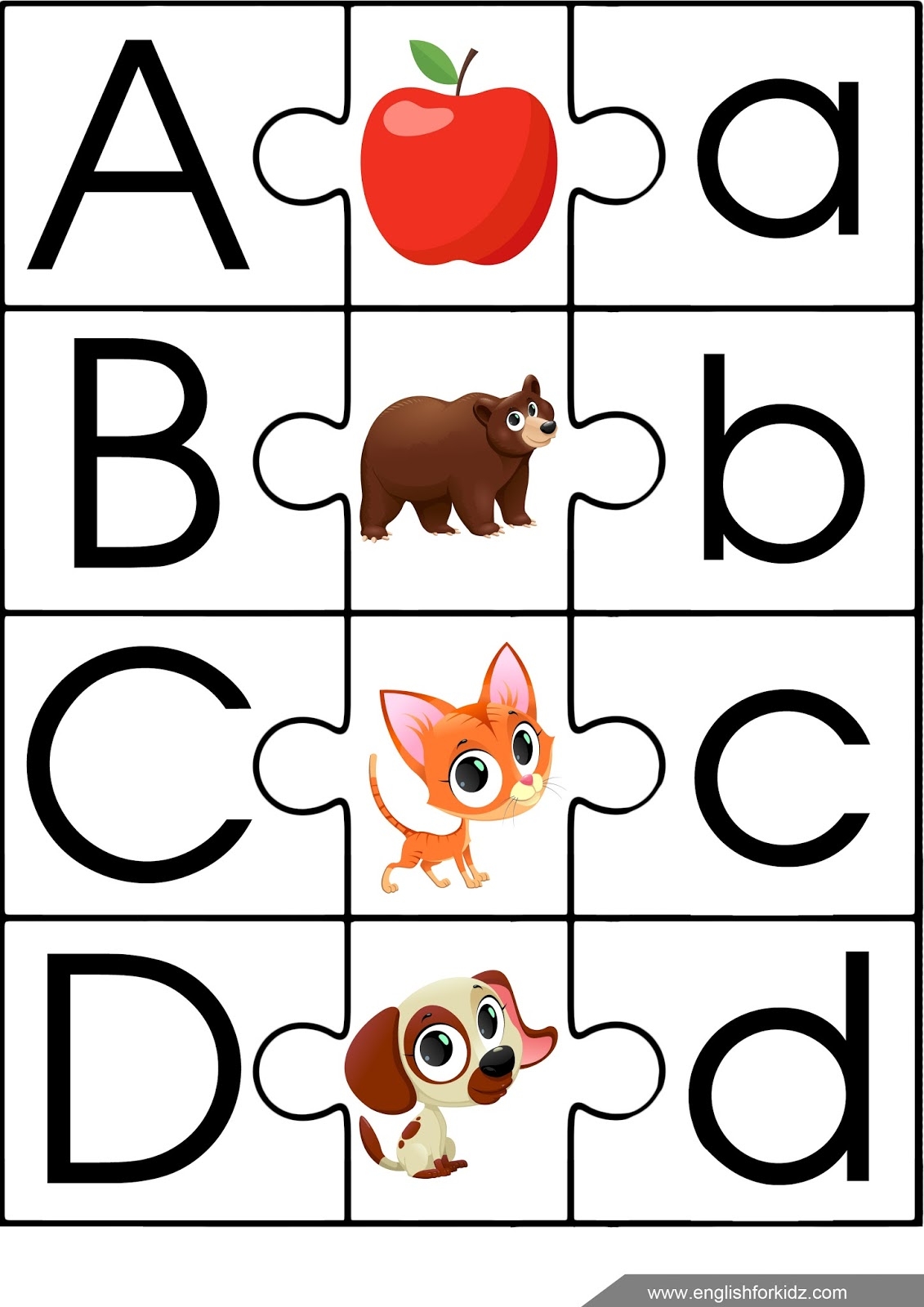 English For Kids Step By Step ESL Game Alphabet Puzzle