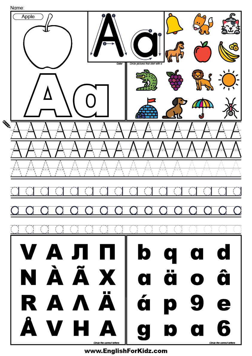 Alphabet Learning Worksheets