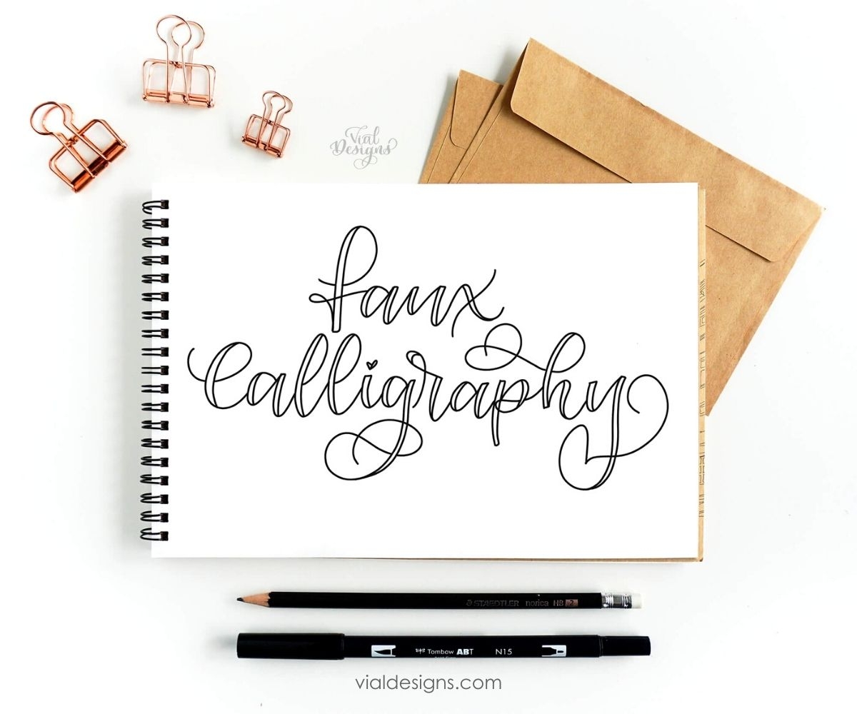 Faux Calligraphy Tutorial Free Faux Calligraphy Worksheet Vial Designs